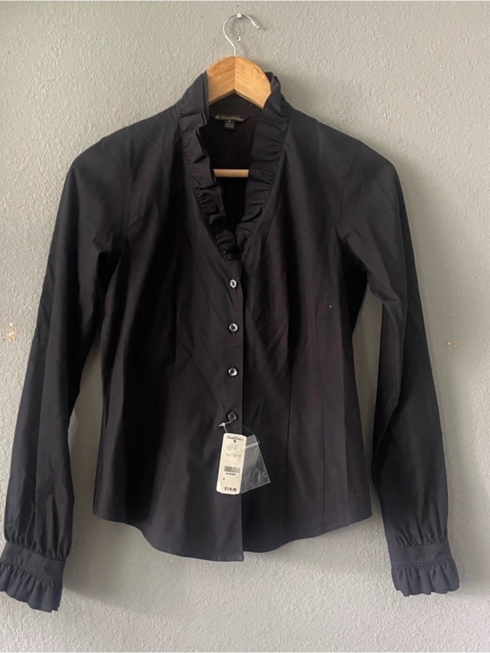 New Brooks Brothers Black Women's Blouse